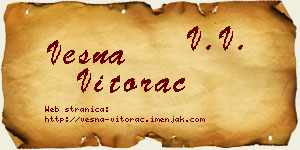 Vesna Vitorac vizit kartica